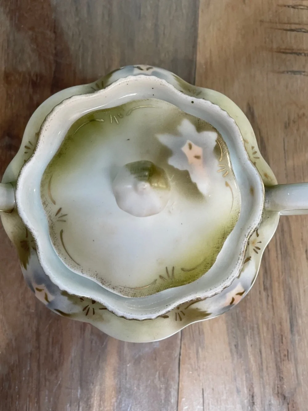 Antique China Sugar Bowl